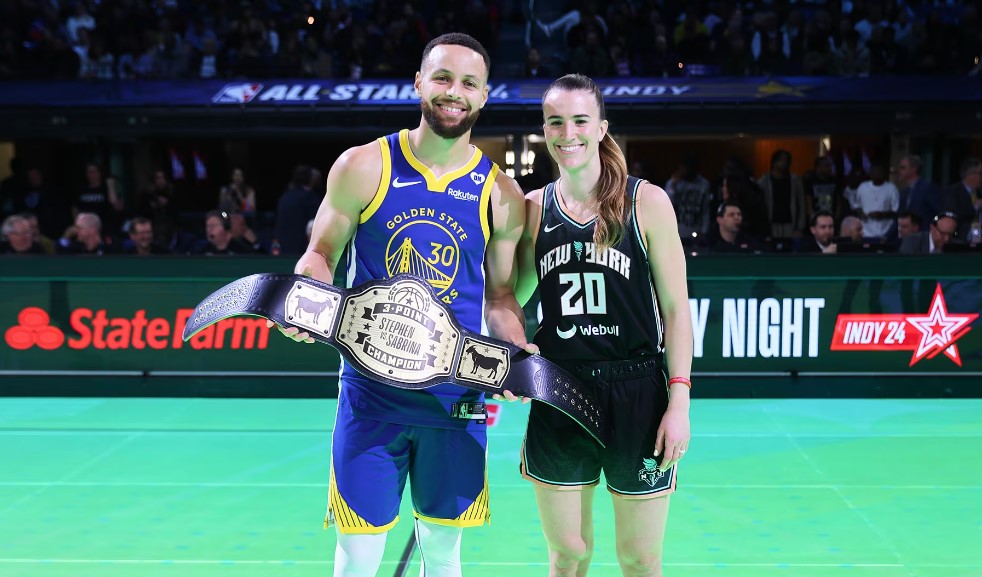 All Star Game NBA 2024 – Moment superb cu “românca” Sabrina Ionescu şi Stephen Curry, la concursul de aruncă de trei puncte